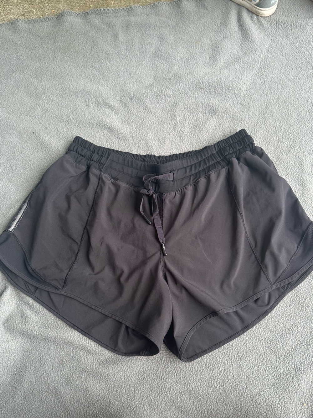 lululemon athletica Black Women's Lightweight Run Shorts with Drawstring